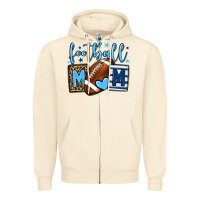 Sandshell Football mom blue team color  mother's day Zipper Hoodie - HowdyJamesFarm