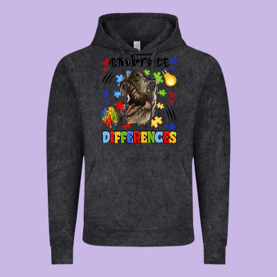 Embrace Differences Vintage Hoodie Designed By Lillyallendesigns