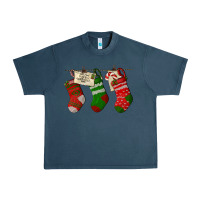 Midnight Navy Christmas Socks With Santa Letter Urban Heavy Tee - LillyAllenDesigns