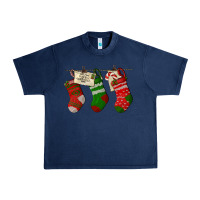 Navy Christmas Socks With Santa Letter Urban Heavy Tee - LillyAllenDesigns