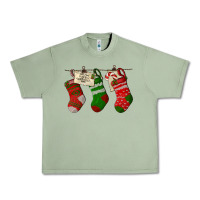 Oil Green Christmas Socks With Santa Letter Urban Heavy Tee - LillyAllenDesigns