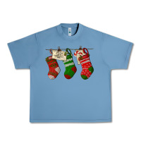 Pebble Blue Christmas Socks With Santa Letter Urban Heavy Tee - LillyAllenDesigns