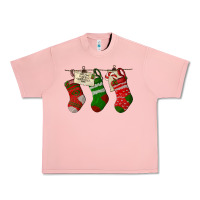 Salmon Christmas Socks With Santa Letter Urban Heavy Tee - LillyAllenDesigns