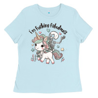 Baby Blue i'm fucking fabulous Ladies Tee - MaliasSmallBusiness