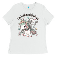 White i'm fucking fabulous Ladies Tee - MaliasSmallBusiness