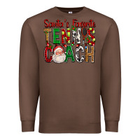 Chestnut Santa's Favorite Tennis Coach For Christmas Premium Sweatshirt - FaDigitalArtStudio