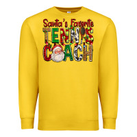 Lemon Santa's Favorite Tennis Coach For Christmas Premium Sweatshirt - FaDigitalArtStudio