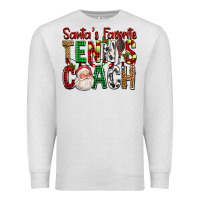 Oatmeal Heather Santa's Favorite Tennis Coach For Christmas Premium Sweatshirt - FaDigitalArtStudio