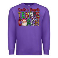 Purple Santa's Favorite Tennis Coach For Christmas Premium Sweatshirt - FaDigitalArtStudio