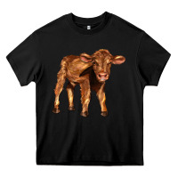 Black red angus calf Heavy Core Tee - LillyAllenDesigns