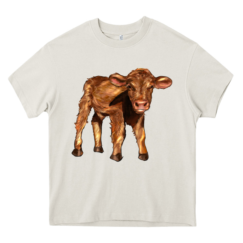 Red Angus Calf Heavy Core Tee by LillyAllenDesigns | Teevron