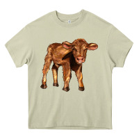 Mossy red angus calf Heavy Core Tee - LillyAllenDesigns