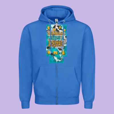 Mama Needs A Drink Slim Can Cooler Mother's Day Zipper Hoodie Designed By Howdyjamesfarm