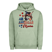 Pigment Oil Green All American Mama Mother's Day Urban Hoodie - LillyAllenDesigns