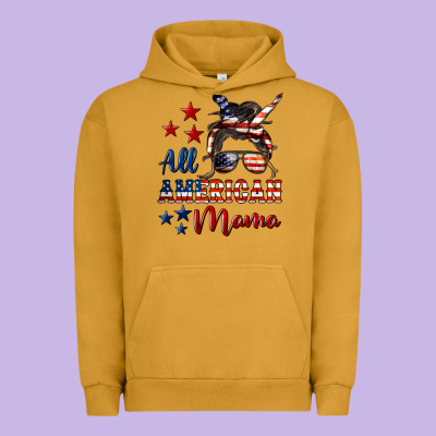 All American Mama Mother's Day Urban Hoodie Designed By Lillyallendesigns