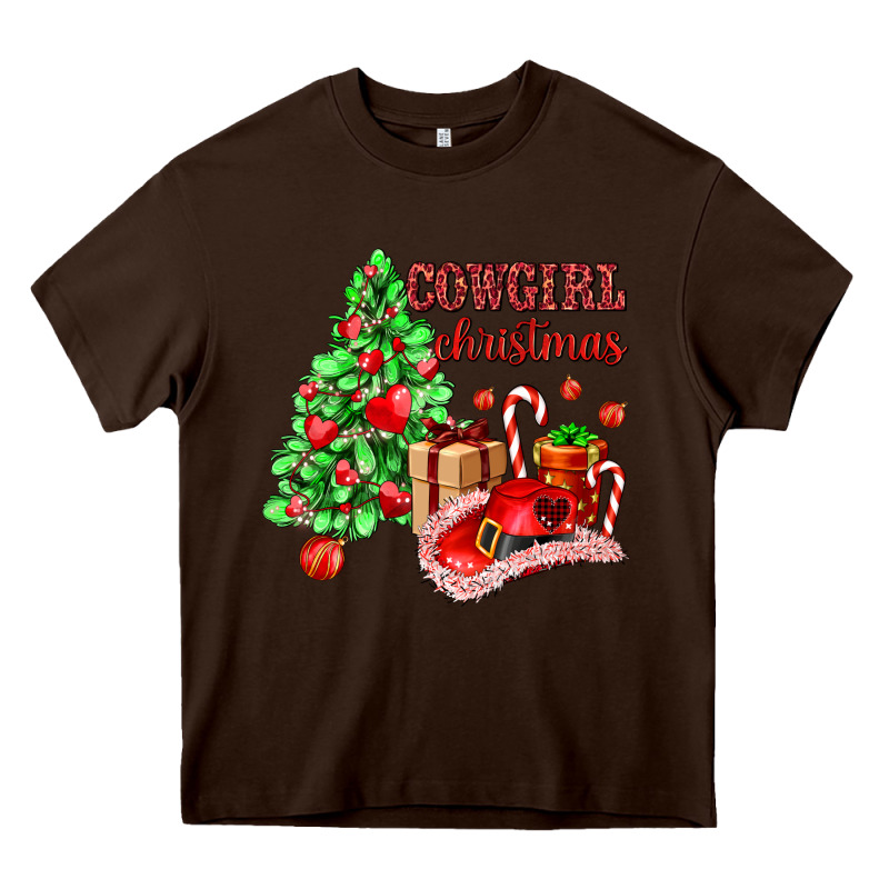 Cowgirl Christmas Heavy Core Tee by AdoDesignShop | Teevron