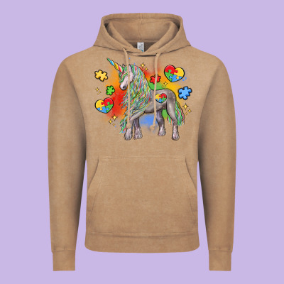 Autism Unicorn Vintage Hoodie Designed By Lillyallendesigns