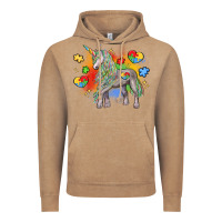 Vintage Coffee autism unicorn Vintage Hoodie - LillyAllenDesigns
