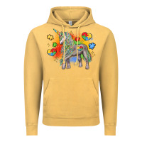 Vintage Mustard autism unicorn Vintage Hoodie - LillyAllenDesigns