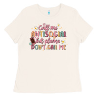 Bone call me antisocial but please don't call me Ladies Tee - MaliasSmallBusiness