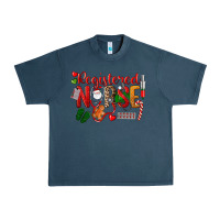 Midnight Navy Registered Nurse Christmas Urban Heavy Tee - LillyAllenDesigns