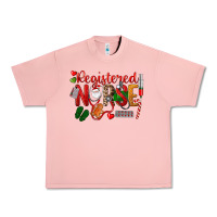 Salmon Registered Nurse Christmas Urban Heavy Tee - LillyAllenDesigns