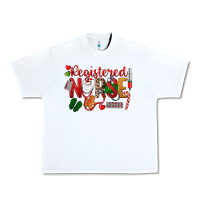 White Registered Nurse Christmas Urban Heavy Tee - LillyAllenDesigns
