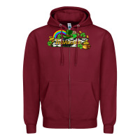Burgundy Tennessee map St. Patrick's Zipper Hoodie - CowGirlArtShop