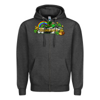 Charcoal Heather Tennessee map St. Patrick's Zipper Hoodie - CowGirlArtShop