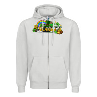 Dove Grey Tennessee map St. Patrick's Zipper Hoodie - CowGirlArtShop