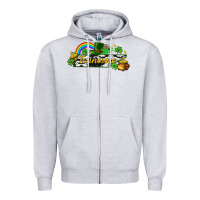 Heather Grey Tennessee map St. Patrick's Zipper Hoodie - CowGirlArtShop