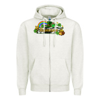 Oatmeal Heather Tennessee map St. Patrick's Zipper Hoodie - CowGirlArtShop