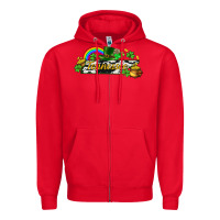 Red Tennessee map St. Patrick's Zipper Hoodie - CowGirlArtShop
