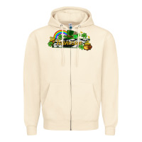 Sandshell Tennessee map St. Patrick's Zipper Hoodie - CowGirlArtShop