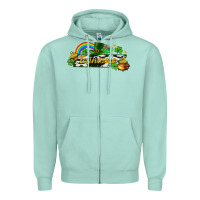 Seafoam Tennessee map St. Patrick's Zipper Hoodie - CowGirlArtShop