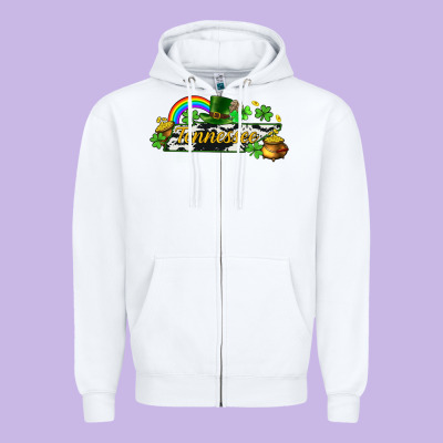 Tennessee Map St. Patrick's Zipper Hoodie Designed By Cowgirlartshop