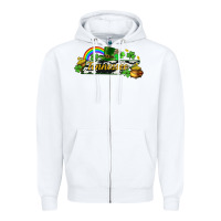 White Tennessee map St. Patrick's Zipper Hoodie - CowGirlArtShop