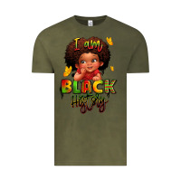 Vintage Olive i am black history juneteenth Vintage Tee - LillyAllenDesigns