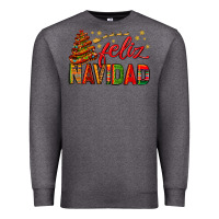 Charcoal Heather Feliz Navidad With Sombrero Tree Premium Sweatshirt - BundleAndBundleShop