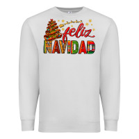 Dove Grey Feliz Navidad With Sombrero Tree Premium Sweatshirt - BundleAndBundleShop