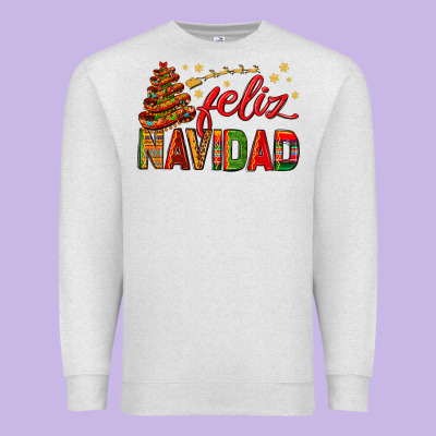 Feliz Navidad With Sombrero Tree Premium Sweatshirt Designed By Bundleandbundleshop