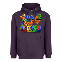 Plum it's ok to be different autism awareness Heavyweight Hoodie - FaDigitalArtStudio