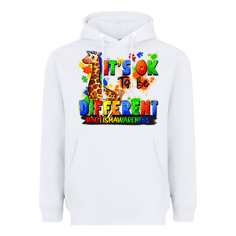 It's Ok To Be Different Autism Awareness Heavyweight Hoodie by FaDigitalArtStudio | Teevron