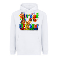 White it's ok to be different autism awareness Heavyweight Hoodie - FaDigitalArtStudio