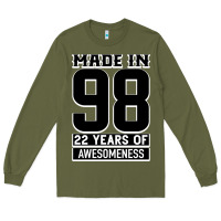 Army Green Made in 98 22 Years Of Awesomeness Long Sleeve Tee - Bettercallsaul