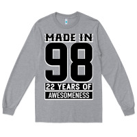 Heather Grey Made in 98 22 Years Of Awesomeness Long Sleeve Tee - Bettercallsaul