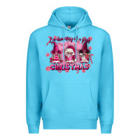 Ocean Blue i'm dreaming of a pink christmas Premium Hoodie - FaDigitalArtStudio