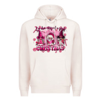 Pale Pink i'm dreaming of a pink christmas Premium Hoodie - FaDigitalArtStudio