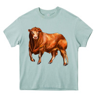 Arona red angus bull Heavy Core Tee - LillyAllenDesigns