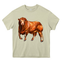 Mossy red angus bull Heavy Core Tee - LillyAllenDesigns